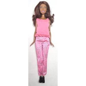 Barbie Fashionistas #45 Tall Desiree Doll African American Deep Auburn Dressed
